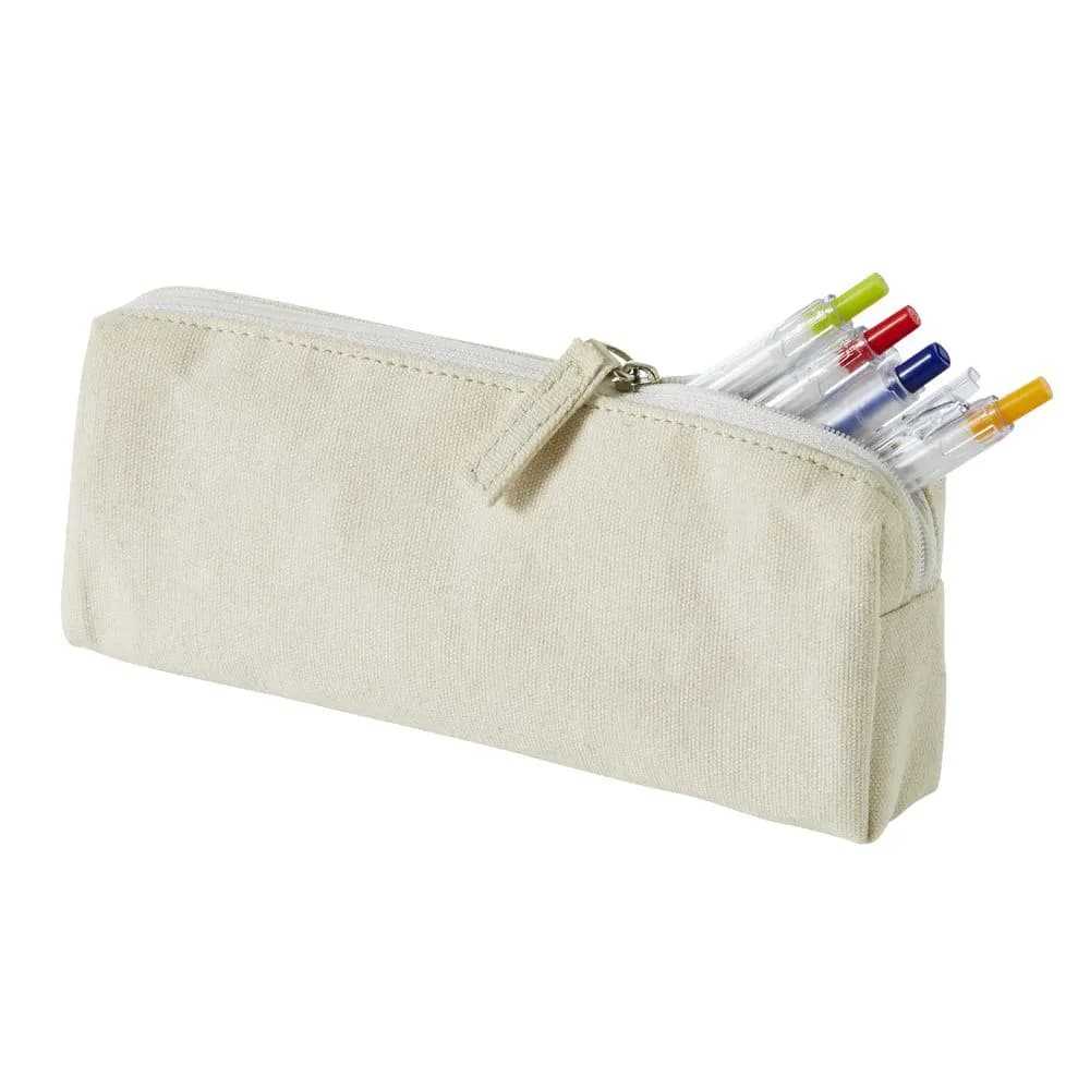 Plain cotton canvas pencil case