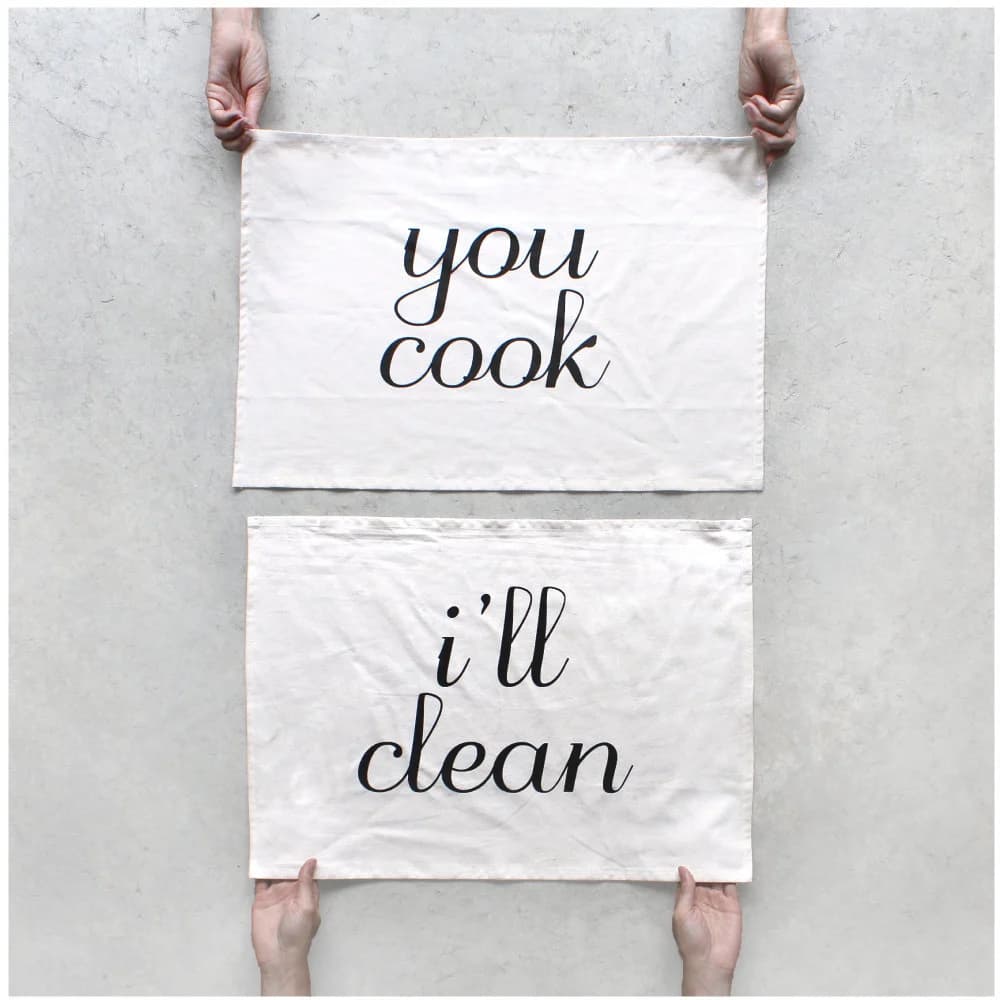 Premium white tea towel
