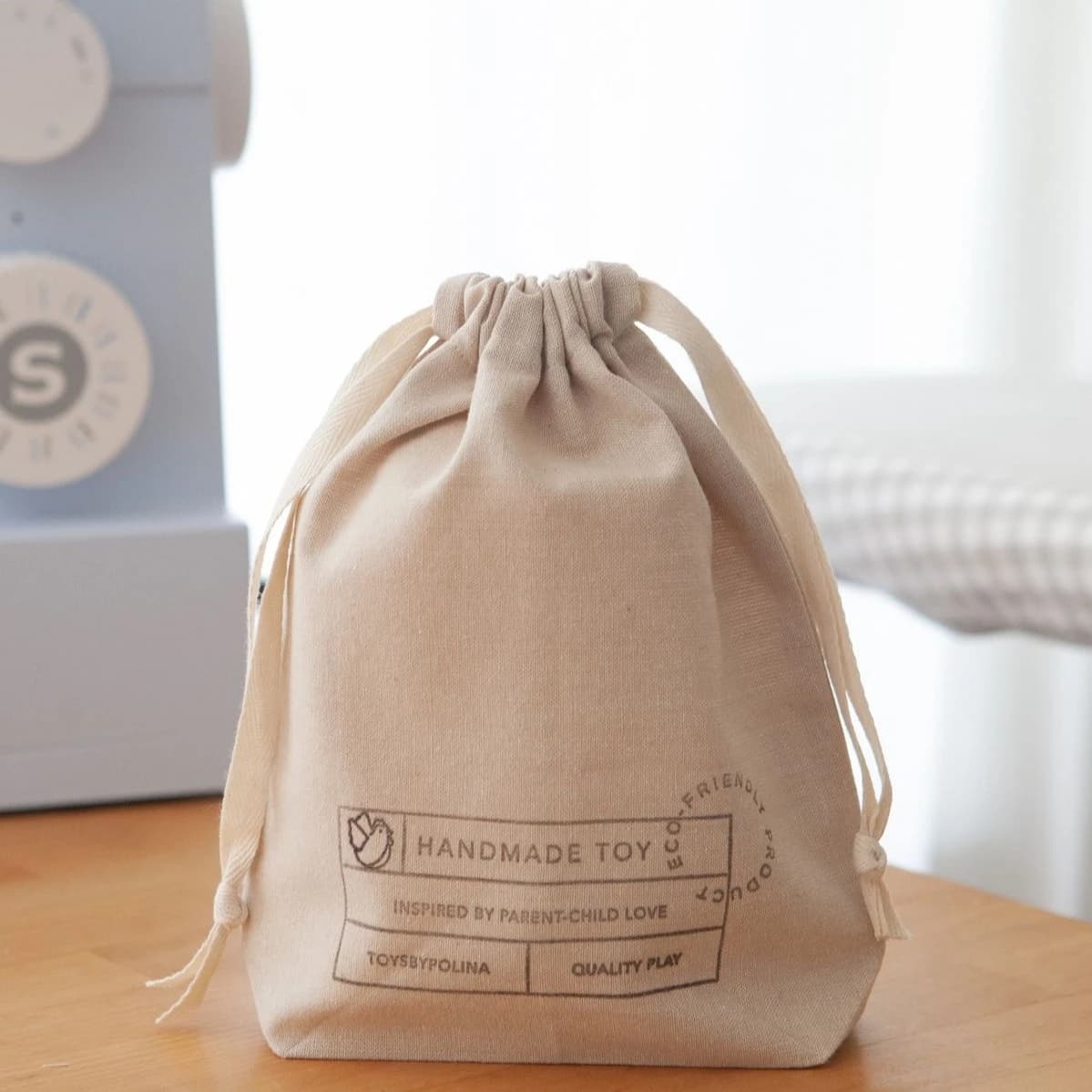 Canvas drawstring pouch