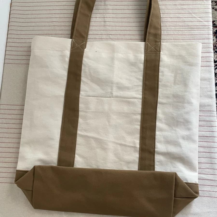 Brown tote bags