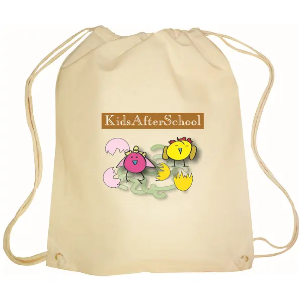 Cotton drawstring backpack
