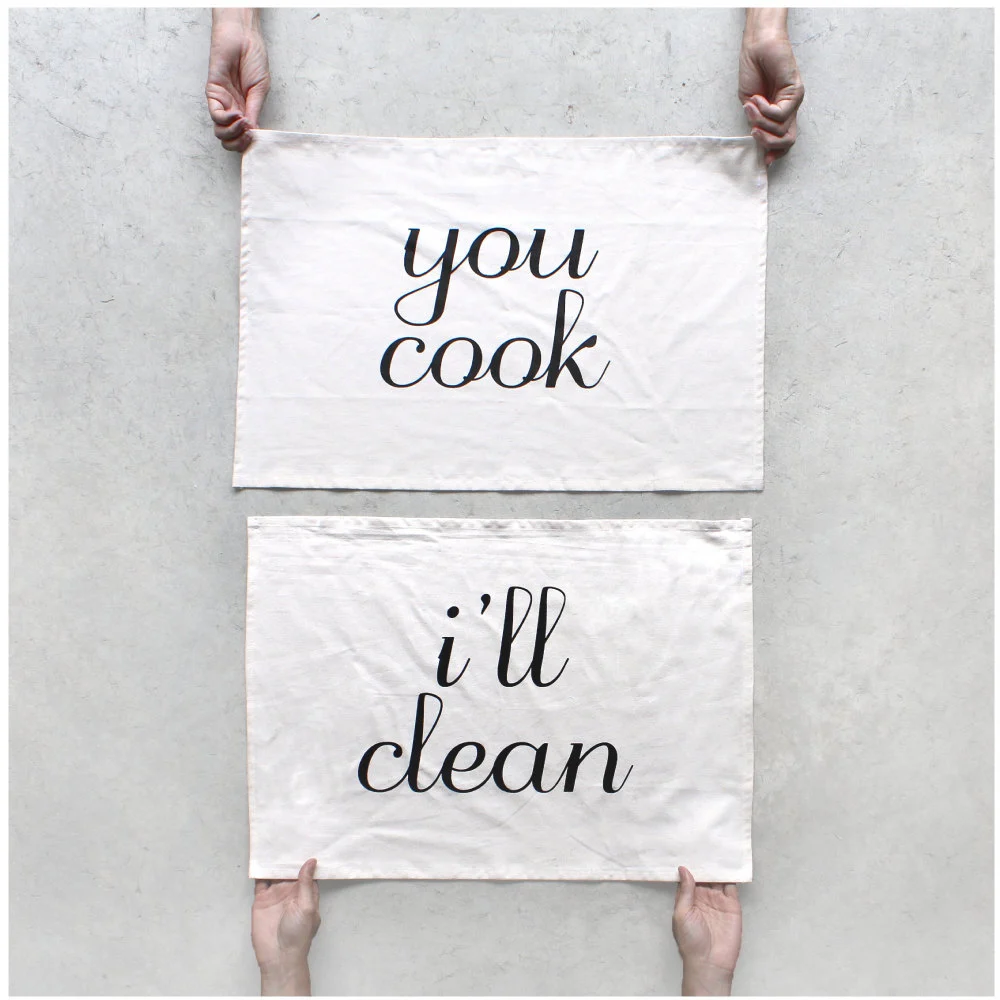 Premium white tea towel