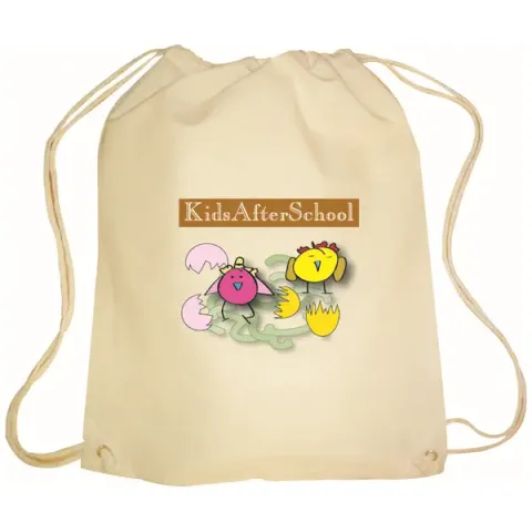 Cotton drawstring backpack