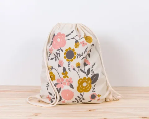 Canvas drawstring backpacks
