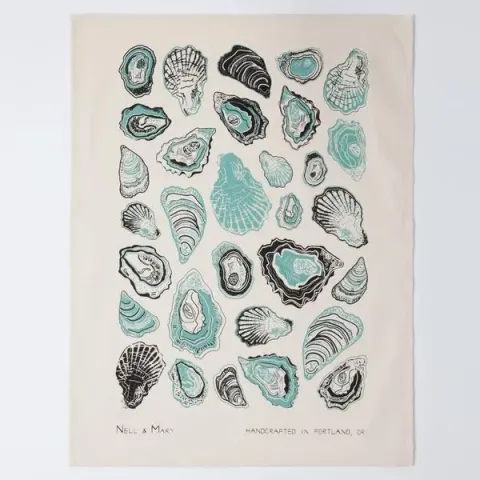 Printed tea towel