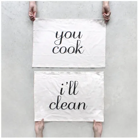 Premium white tea towel
