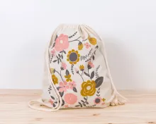 Canvas drawstring backpacks