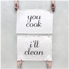 Premium white tea towel