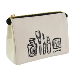 Canvas makeup bags