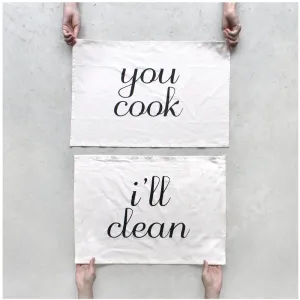 Premium white tea towel