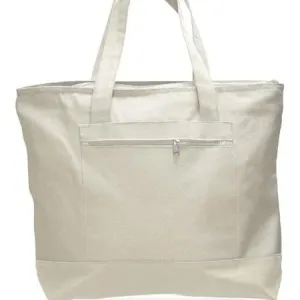 Canvas Tote Bags with Zipper
